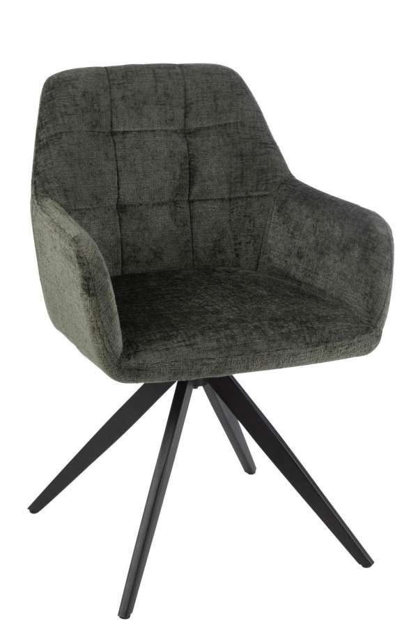 CHAIR LOUNA IRON/ACRYLIC GREEN