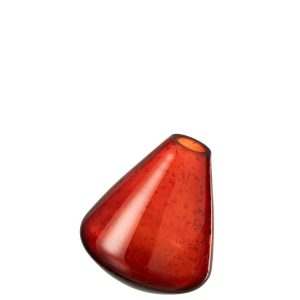 VASE TOPAZ GLASS DARK ORANGE