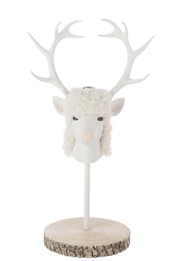 DEER ON BASE FUR LIMEPOWDER ECRU/WHITE