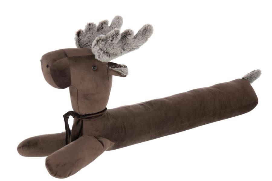 DRAUGHT EXCLUDER REINDEER POLYESTER BROWN