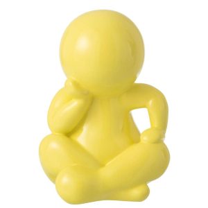 FIGURINE MARCEL RESIN YELLOW