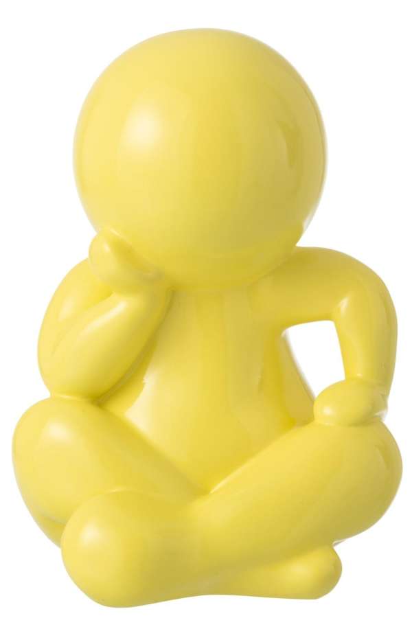 FIGURINE MARCEL RESIN YELLOW