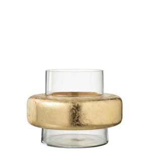 VASE CYLINDER RING GLASS TRANSPARENT