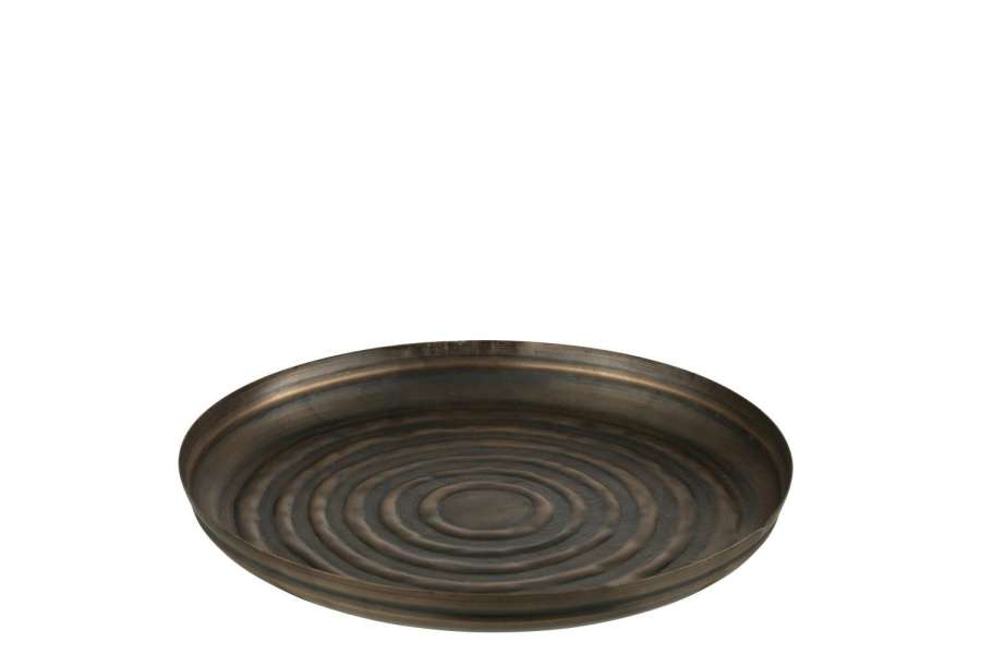 TRAY ROUND CLASSIC IRON BRONZE S