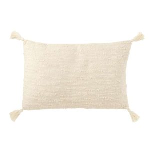 CUSHION RECTANGLE+TASSELS COTTON CREAM