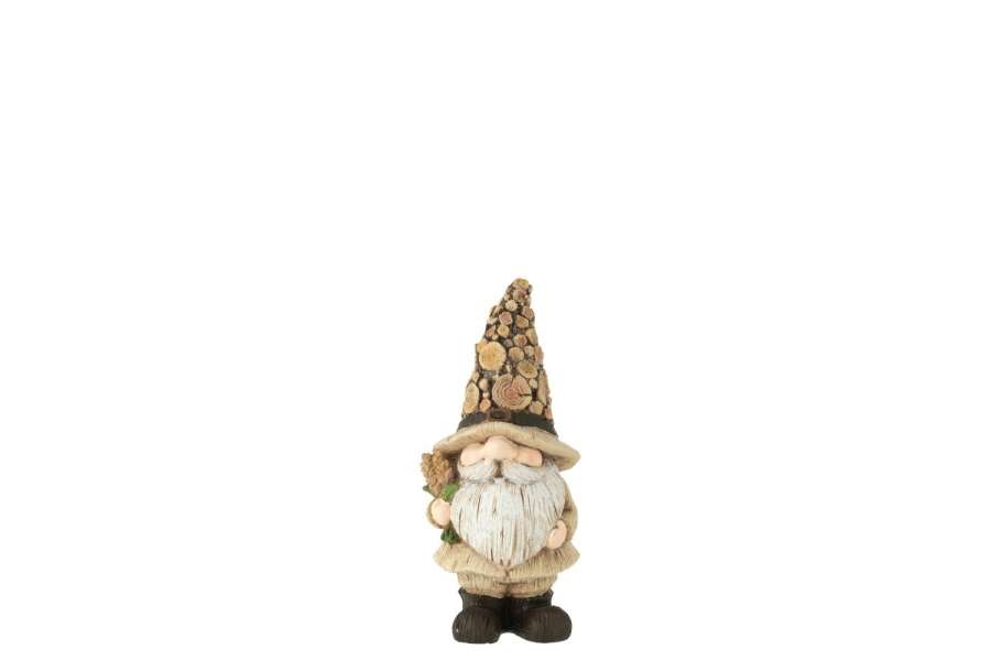GNOME WOOD IMITATION POLYRESIN NATURAL SMALL