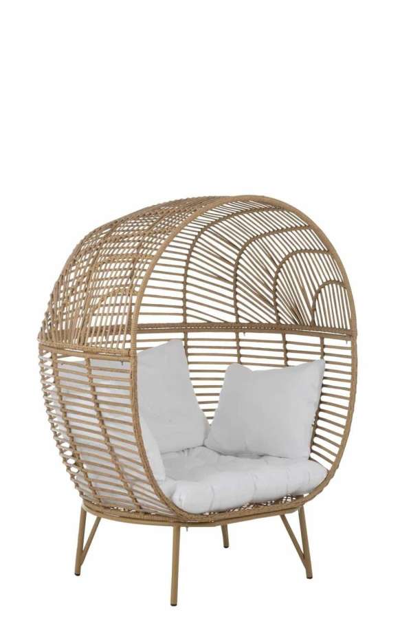 LOUNGE CHAIR OVAL STEEL NATURAL