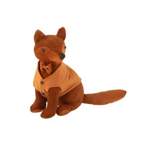 DOOR STOP OWL BOUCLÉ/VELVET COGNAC