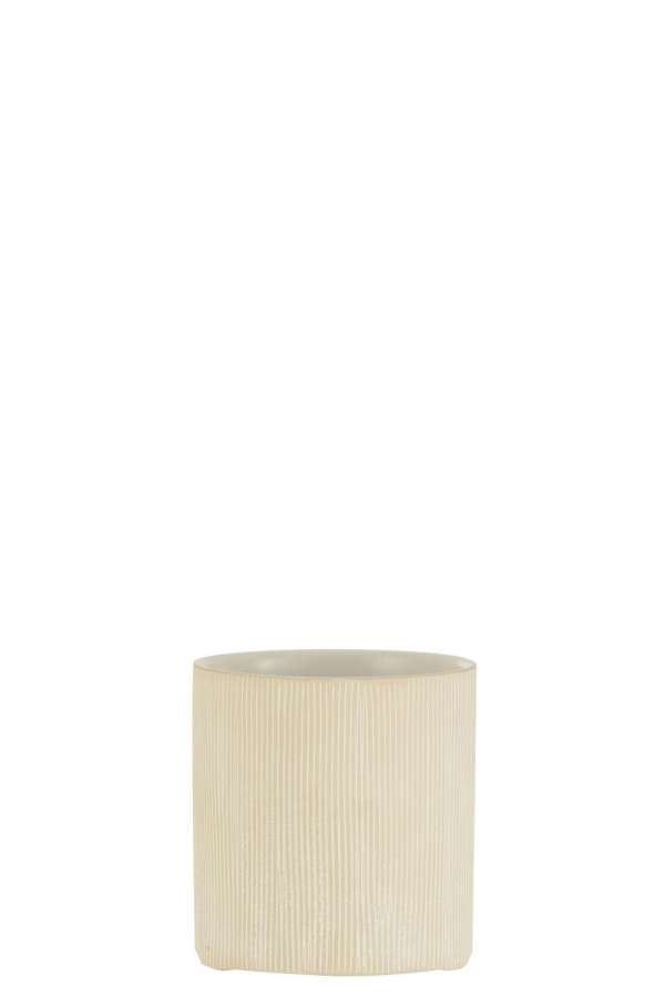 FLOWERPOT MARIA ROUND CERAMIC WHITE SMALL