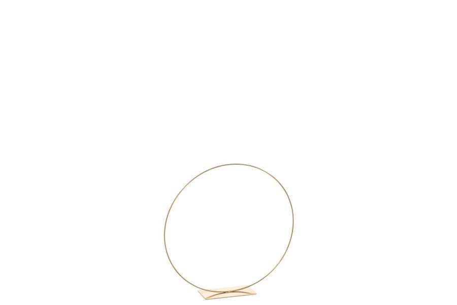 RING DECORATIVE ON FOOT METAL GOLD SMALL