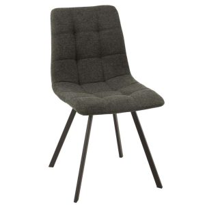 CHAIR BABETTE TEXTILE/METAL DARK GREY