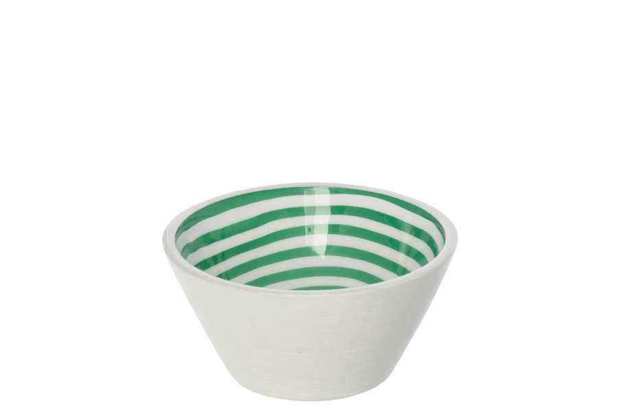 BOWL MANGO WOOD GREEN/WHITE MEDIUM
