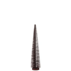 CHRISTMAS TREE DECO GLITTERS PLASTIC BURGUNDY MEDIUM