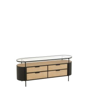 CABINET IVY IRON NATURAL/BLACK