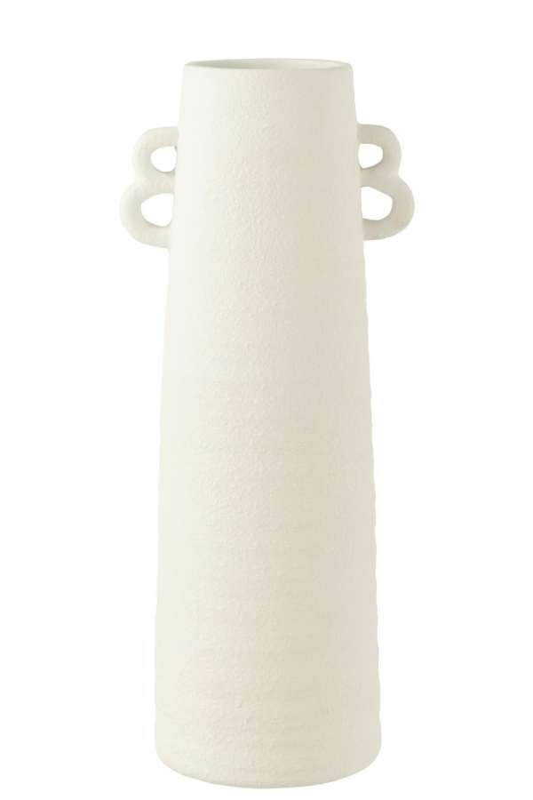 VASE CONICAL CLAY WHITE LARGE