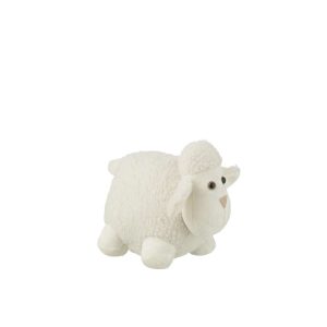 DOOR STOP SHEEP POLYESTER WHITE SMALL