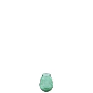 HURRICANE ROUND STRIPED GLASS EMERALD GREEN