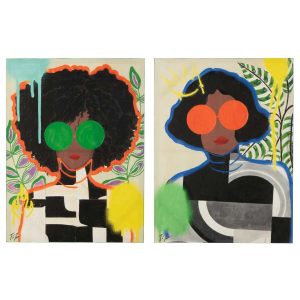 WALL DECO WOMEN POPART CANVAS MIX LARGE ASSORTMENT OF 2