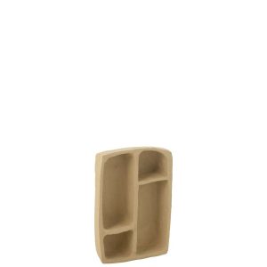 WALL RACK FLINT PAPER MACHE NATURAL SMALL