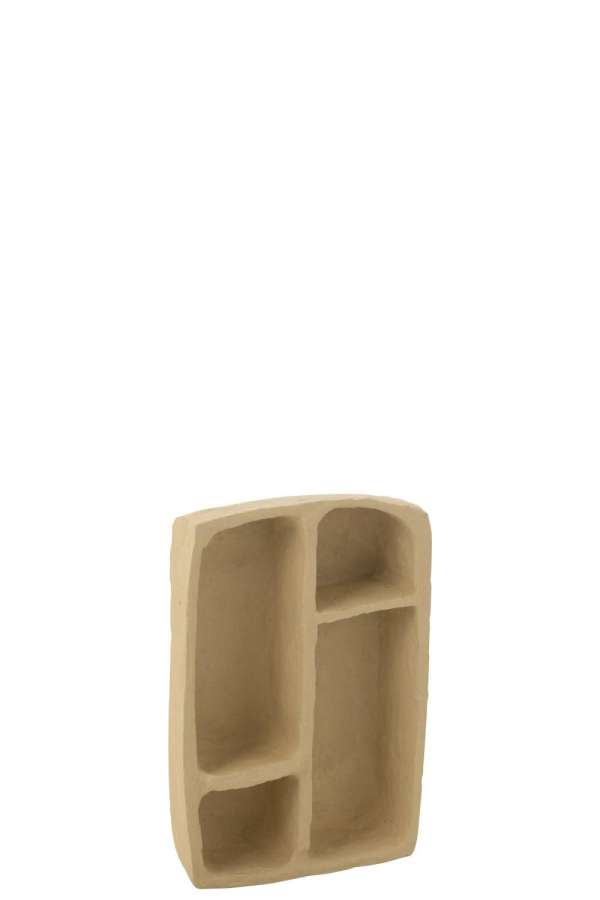 WALL RACK FLINT PAPER MACHE NATURAL SMALL