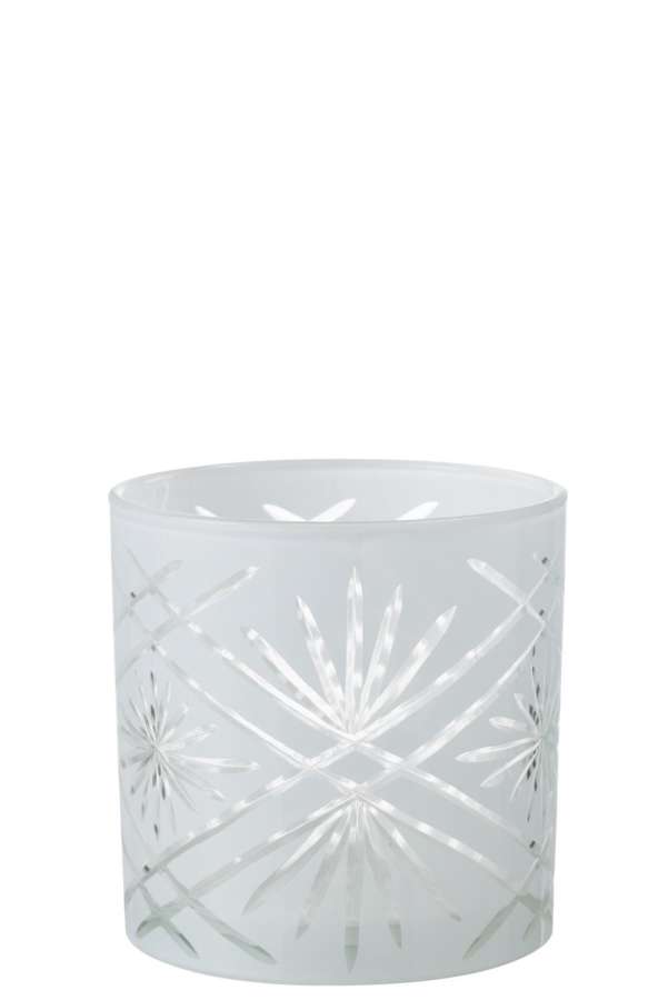 HURRICANE SANTORINI GLASS WHITE LARGE