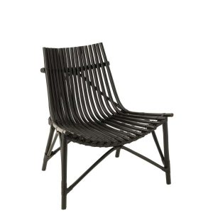 CHAIR RATTAN BLACK