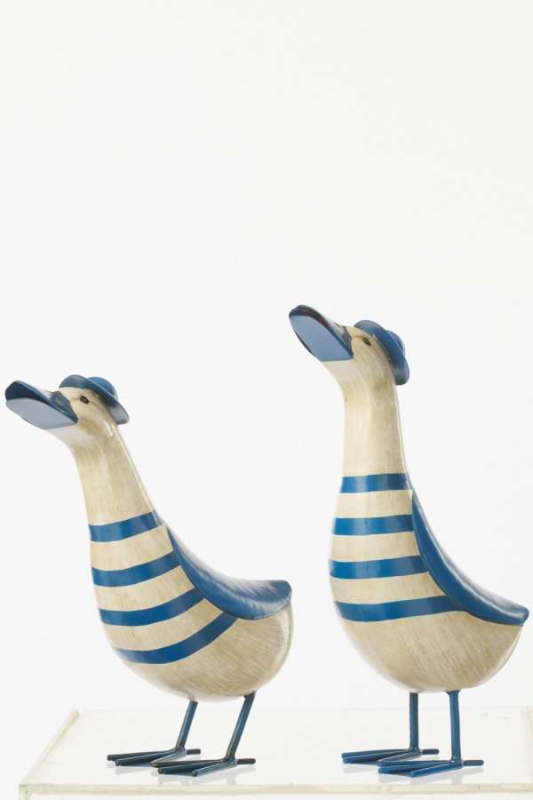 DUCK STRIPED METAL BLUE/OFF-WHITE LARGE ASSORTMENT OF 2