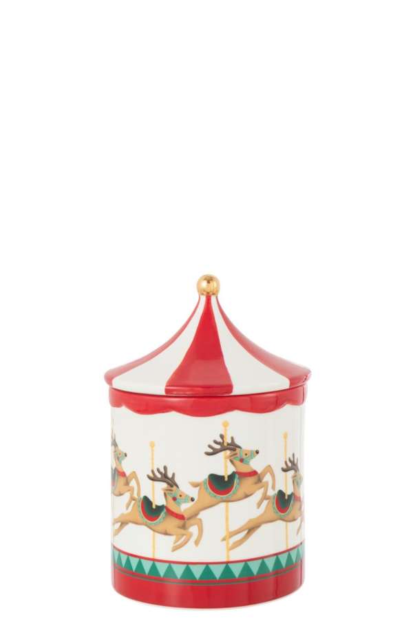 JAR DECORATIVE CAROUSEL DOLOMITE MULTICOLORED