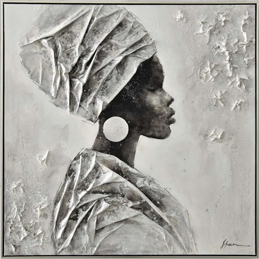 Maleri m/ramme 100x100cm