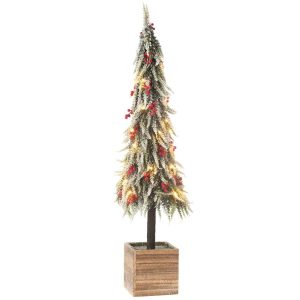 XMAS TREE+LED ARTIFICIAL SNOW GREEN/RED XTRA LARGE