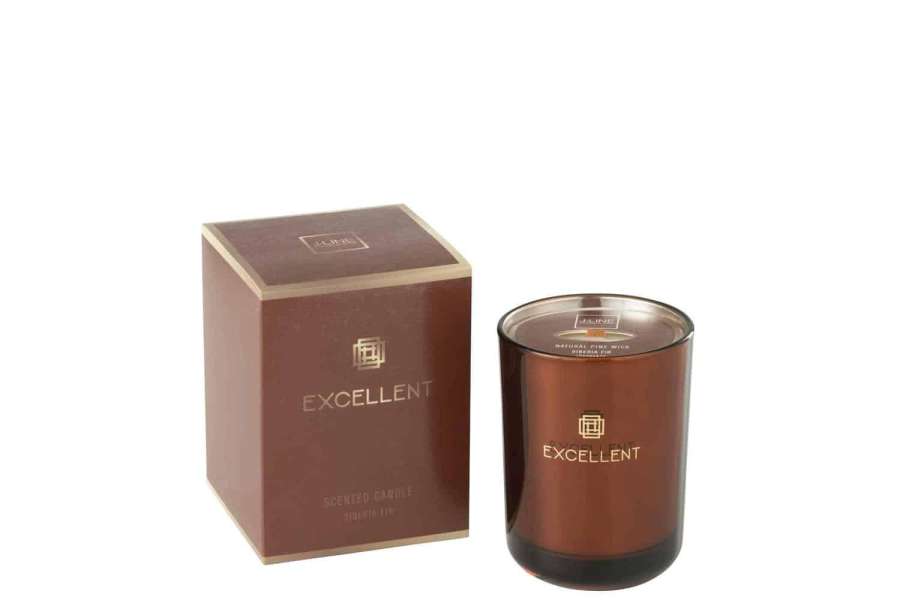 SCENTED CANDLE EXCELLENT SIBERIA FIR BROWN SMALL-50U