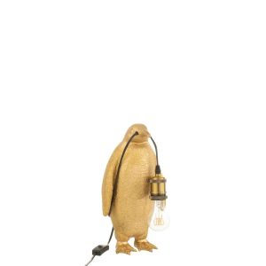 TABLE LAMP PENGUIN RESIN GOLD SMALL