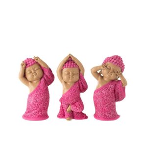 MONK FUNNY RESIN PINK ASSORTMENT OF 3