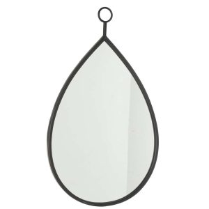 HANGING MIRROR DROP MIRROR/MDF BLACK LARGE