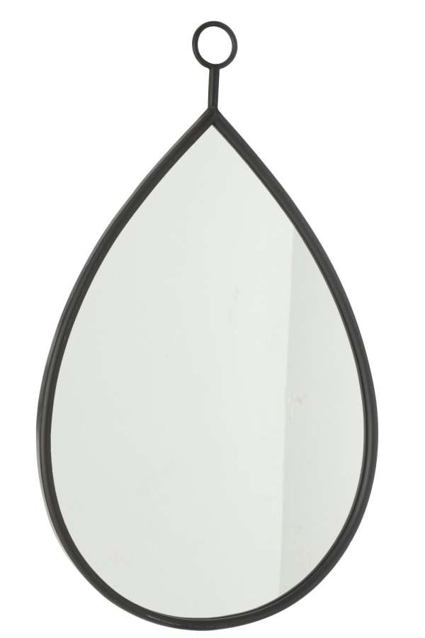 HANGING MIRROR DROP MIRROR/MDF BLACK LARGE