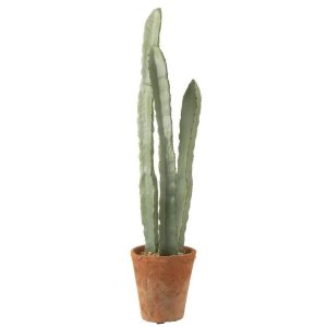 CACTUS 3 PARTS IN POT PLASTIC GREEN LARGE