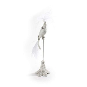 Figur Fugl På Stativ M/Fjær 30Cm
