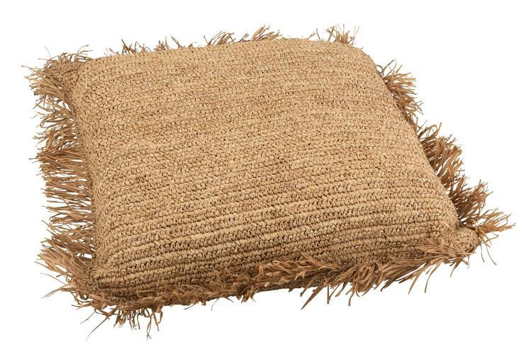 CUSHION SQUARE RAFFIA NATURAL LARGE