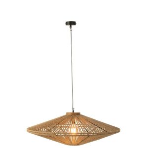 HANGING LAMP OVNI IRON/JUTE NATURAL LARGE