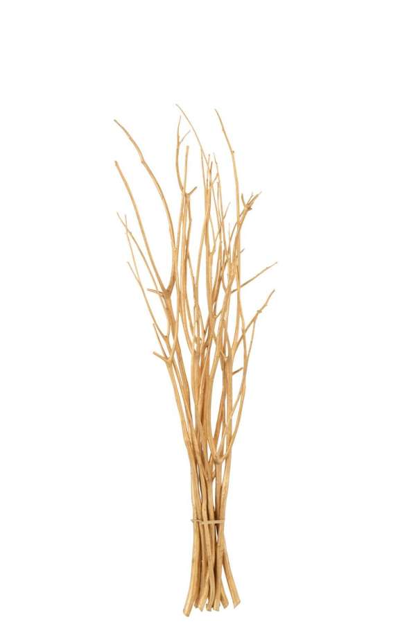 BUNDLE OF 10 BRANCH DRY FLOWER GOLD COLORED SMALL