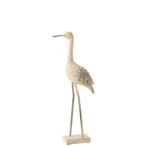 DECORATION BIRD MANGO WOOD/METAL MIX LARGE