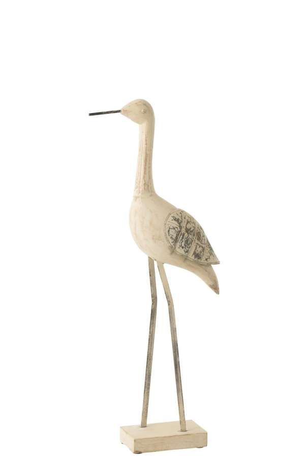 DECORATION BIRD MANGO WOOD/METAL MIX LARGE