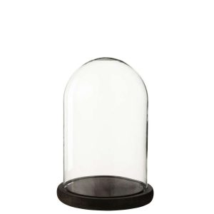 DECORATIVE BELL JAR GLASS DARK BROWN MEDIUM