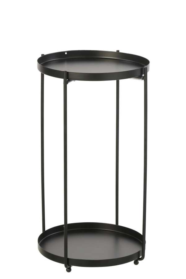 SIDE TABLE ROUND IRON BLACK SMALL