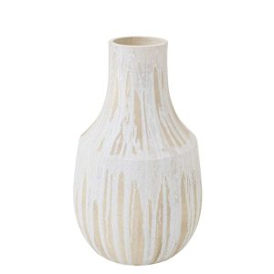 FLOOR VASE CERAMIC WHITE/LIGHT BEIGE SMALL
