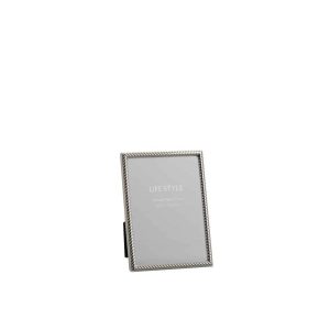 PHOTO FRAME CURVED LINES 13X18 METAL SILVER MEDIUM