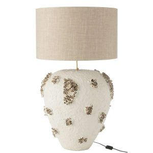 LAMP+SHADE JILLY TERRACOTTA WHITE/BROWN