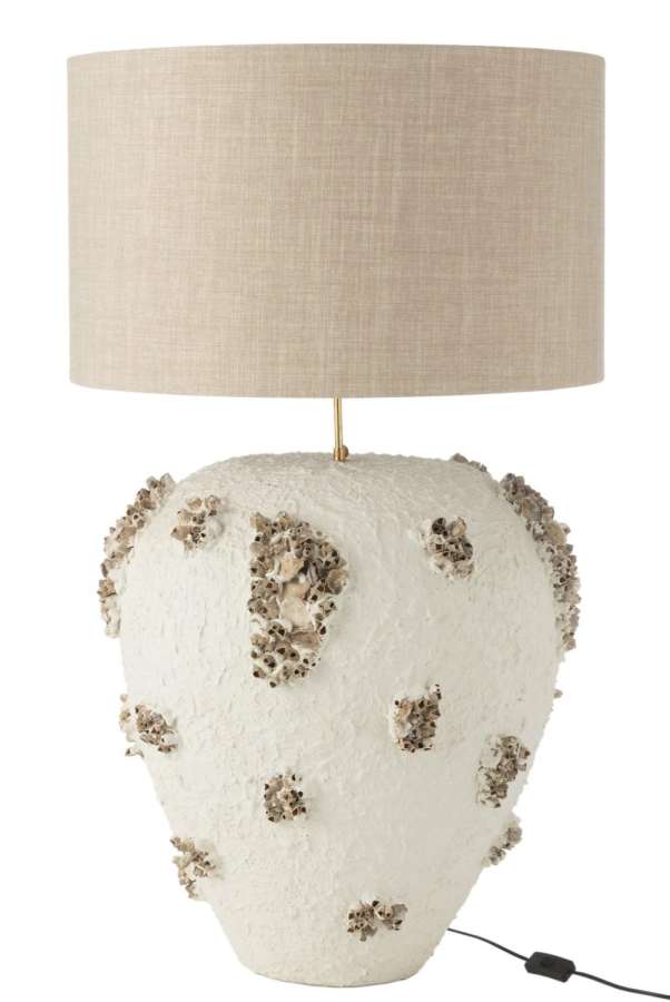 LAMP+SHADE JILLY TERRACOTTA WHITE/BROWN