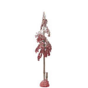 CHRISTMAS TREE DECO BIG BERRIES PLASTIC RED MEDIUM