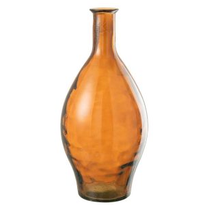 VASE HIGH GLASS BROWN